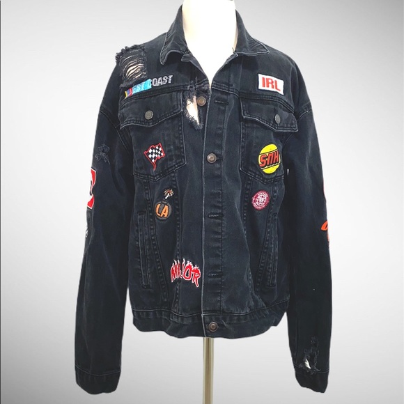 Patchwork denim jacket forever 21 Clearance